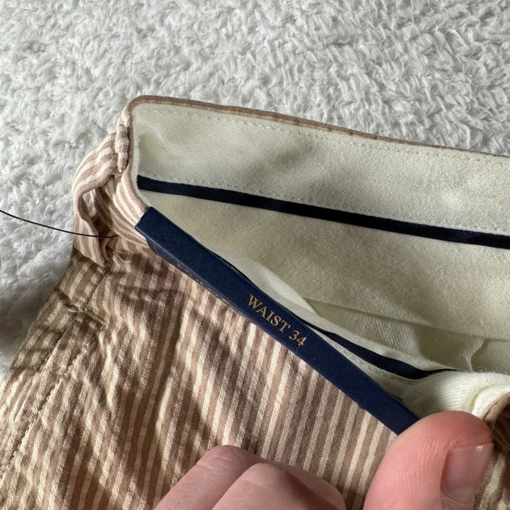Y2K Polo Ralph Lauren Striped Chino Shorts‎ Men's Size 34 Waist 10